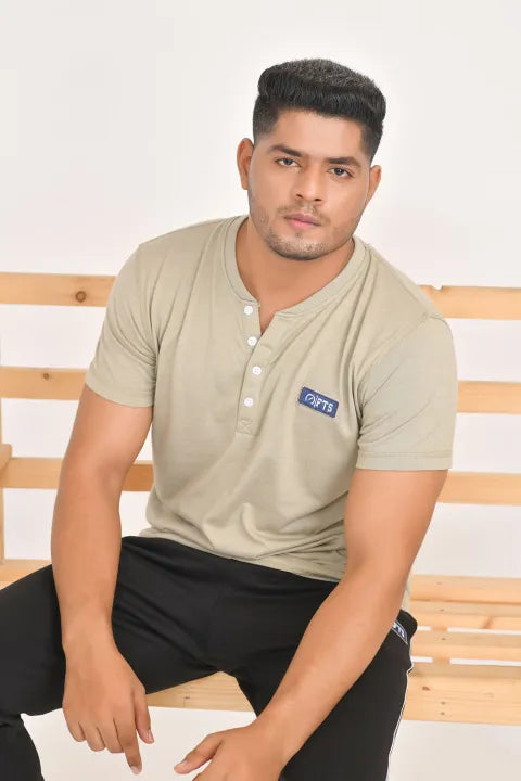 Henley Shirts for Men's Henley T-Shirts short sleeves – Casual Lightweight Tops for Gym, Workout & Running Stretchable & Comfortable Ideal for Golf, Training & Casual Wear